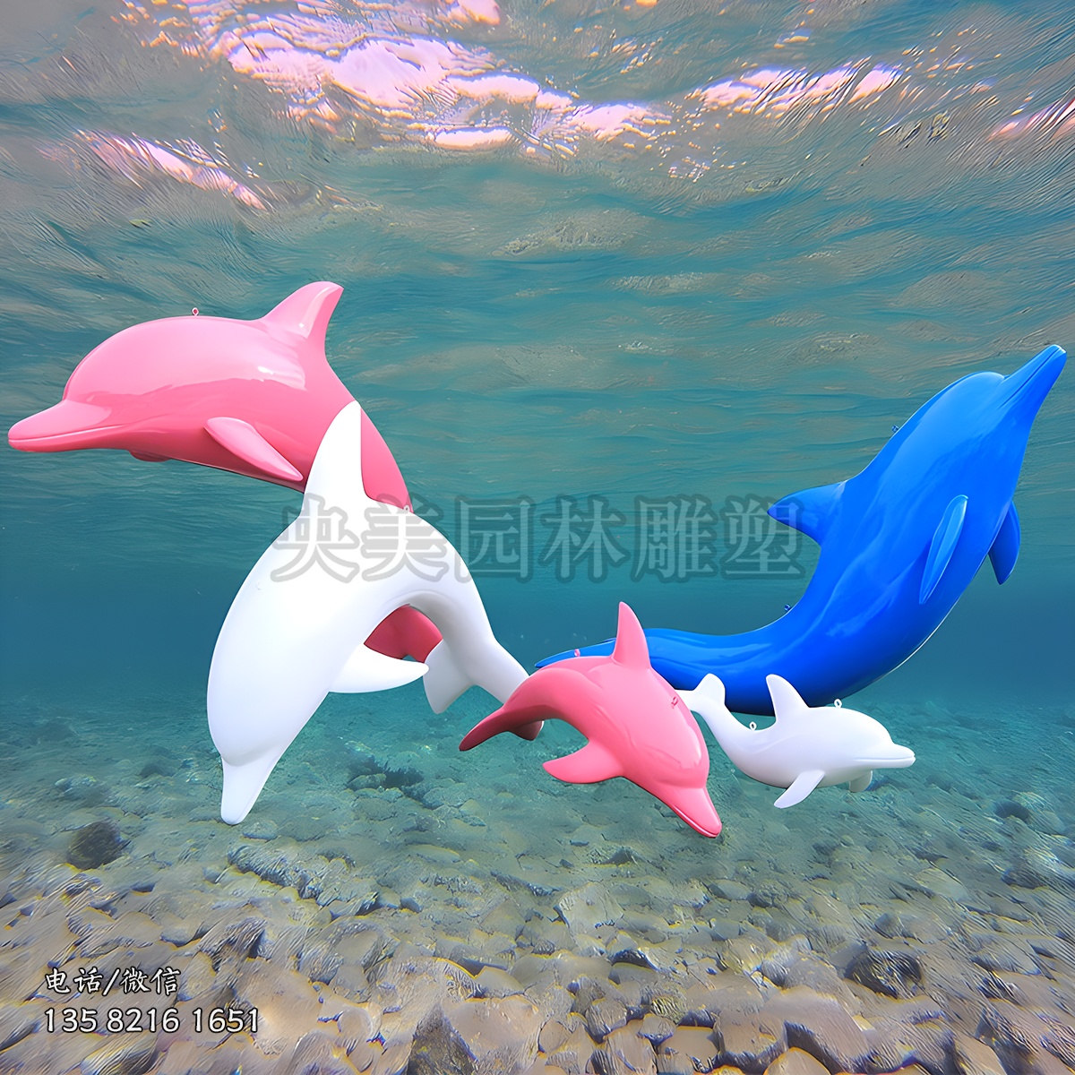 水族館裝飾海豚雕塑