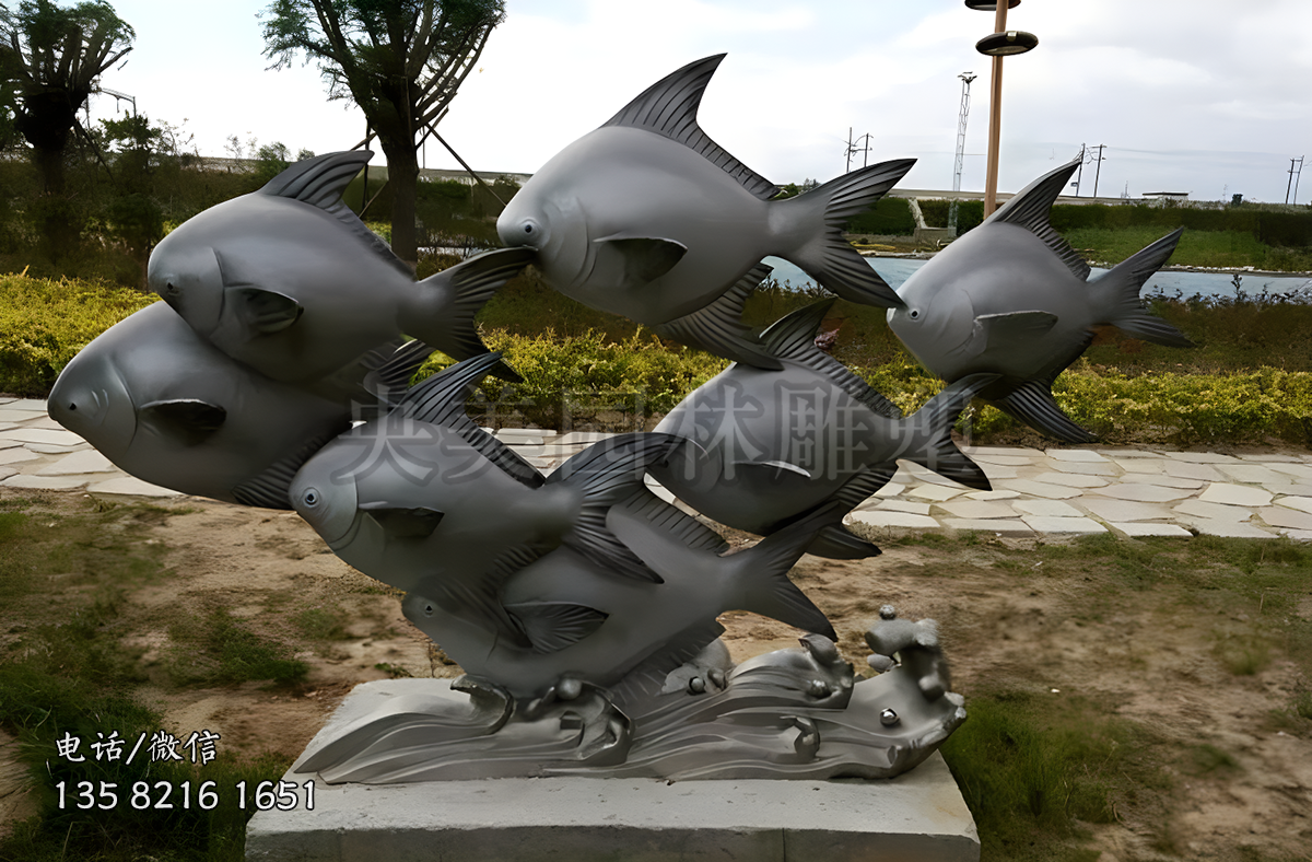 玻璃鋼魚群景觀雕塑