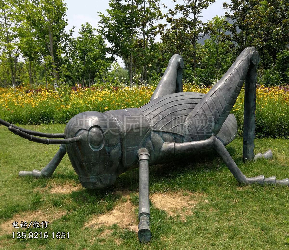 青銅螞蚱雕塑
