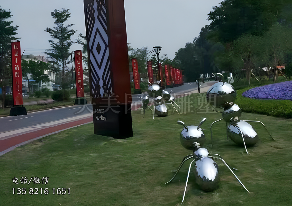 鏡面螞蟻不銹鋼雕塑