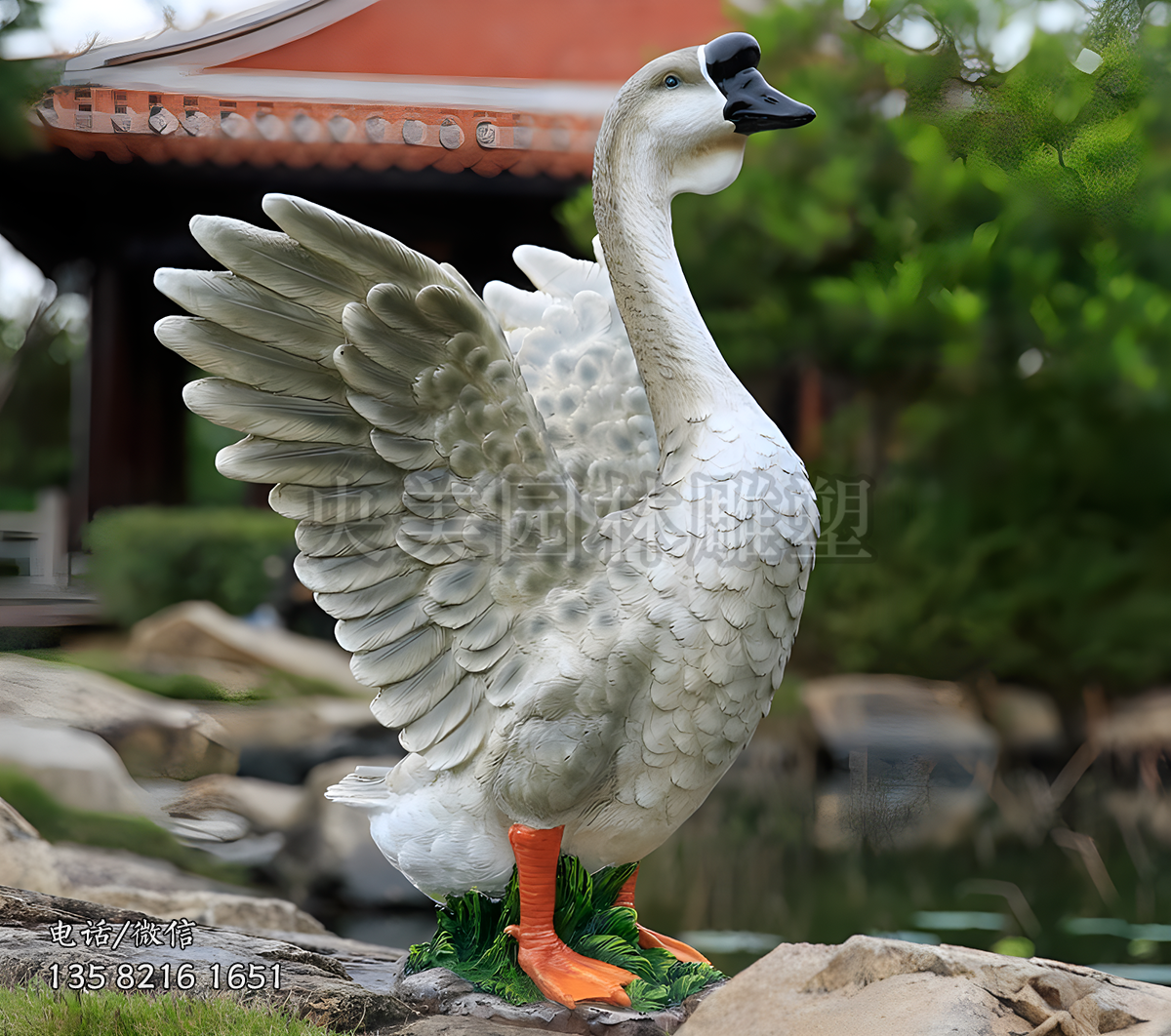 玻璃鋼鵝雕塑