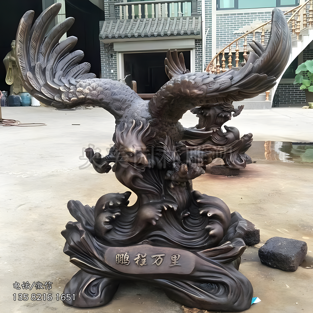 鑄銅老鷹雕塑擺件