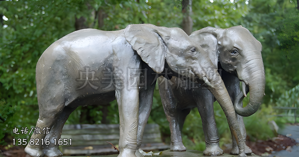 鑄銅仿真大象雕塑