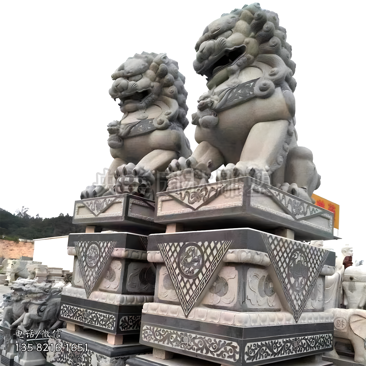 花崗巖天安門獅子石雕