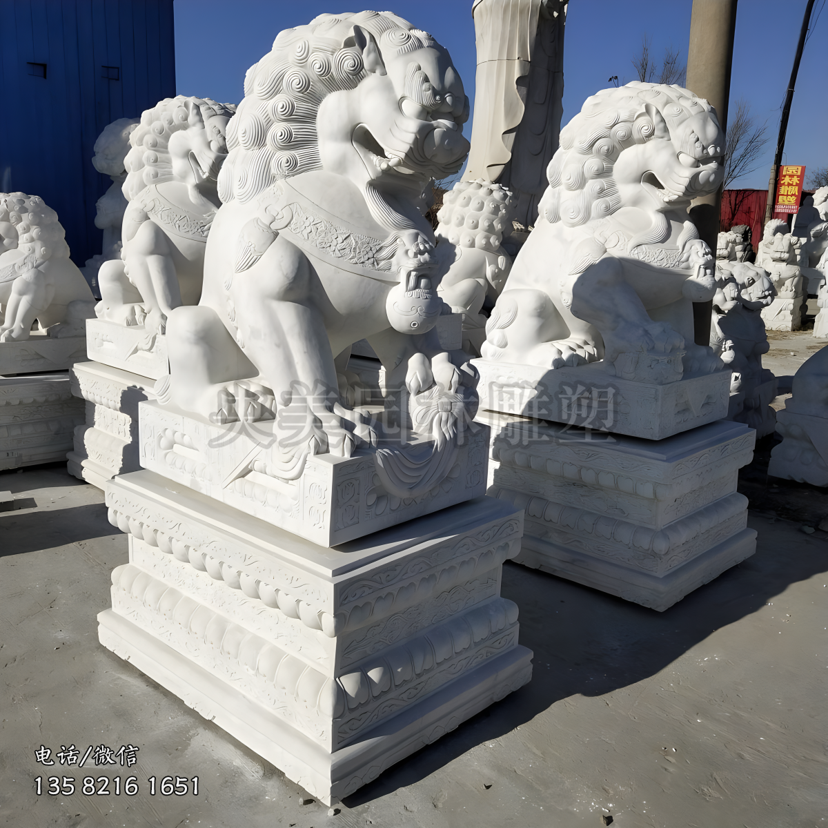 漢白玉北京天安門獅子石雕