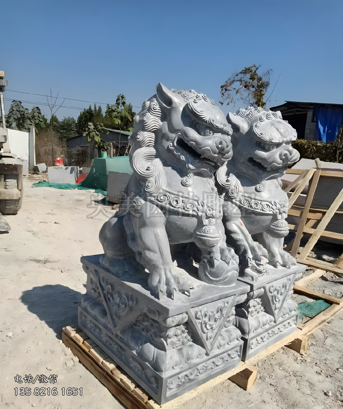 大理石石刻傳統(tǒng)石獅子