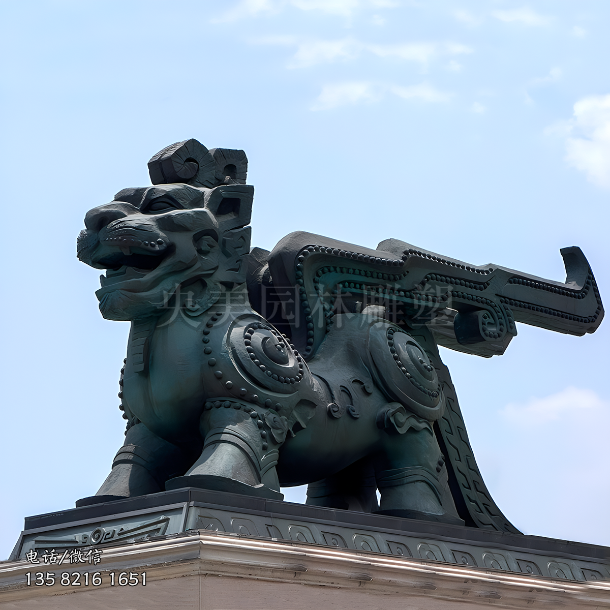 抽象獬豸青銅雕塑