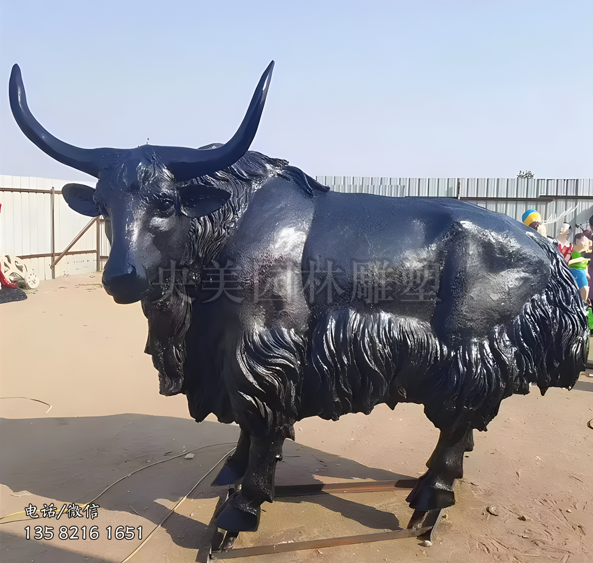 玻璃鋼仿銅牦牛雕塑