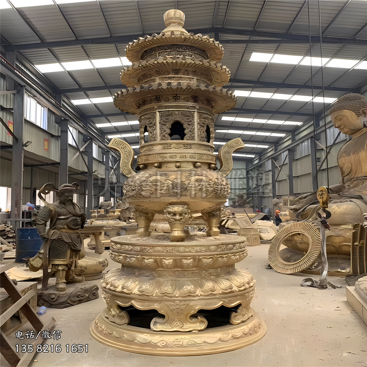 大型銅香爐