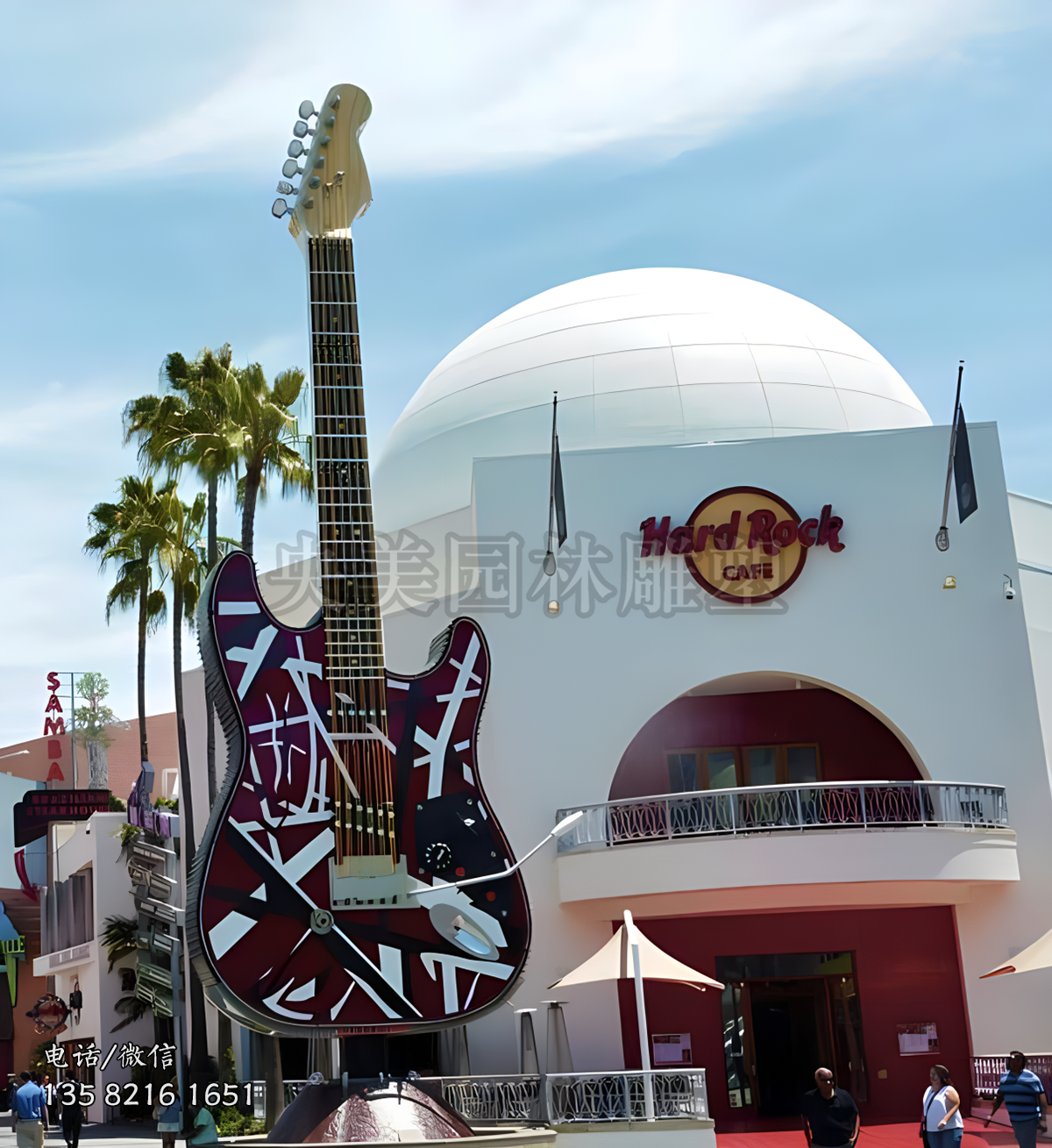 彩繪吉他景觀雕塑