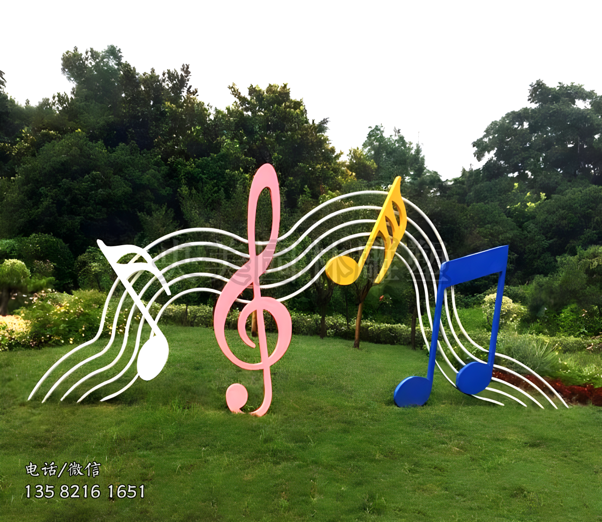 五線譜音符景觀雕塑