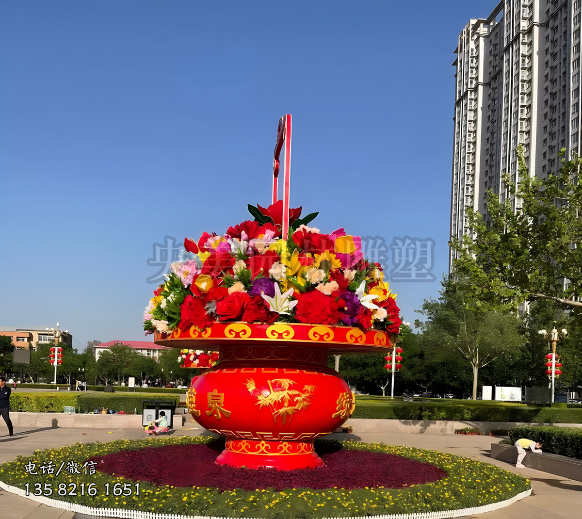 市政廣場(chǎng)大花籃裝飾景觀雕塑