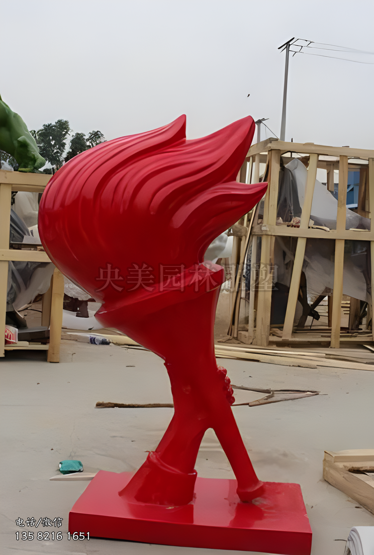 玻璃鋼火炬雕塑擺件