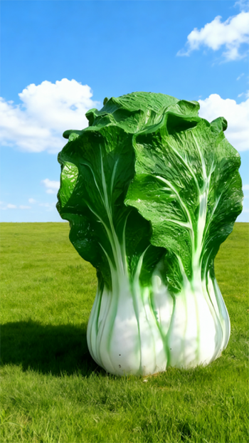 玻璃鋼仿真白菜雕塑 (1)