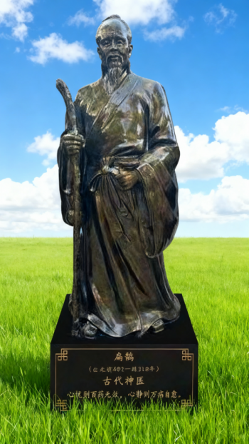 玻璃鋼仿銅扁鵲雕塑