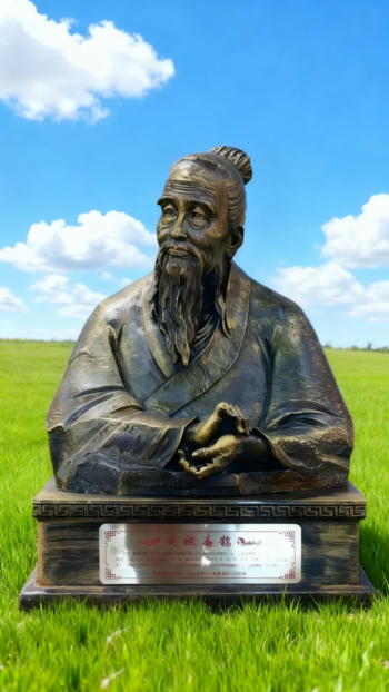 玻璃鋼仿銅扁鵲半身像