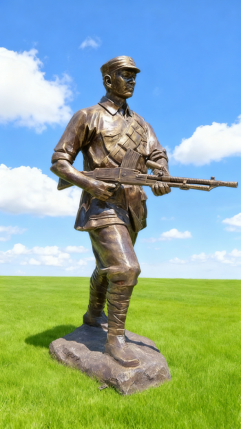 玻璃鋼仿銅紅軍雕塑 (17)