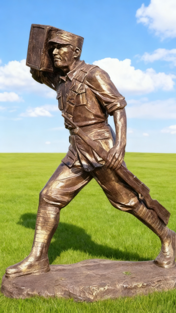 玻璃鋼仿銅紅軍雕塑 (19)