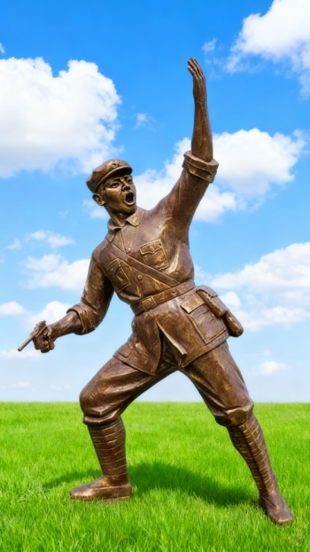 玻璃鋼仿銅紅軍雕塑 (23)