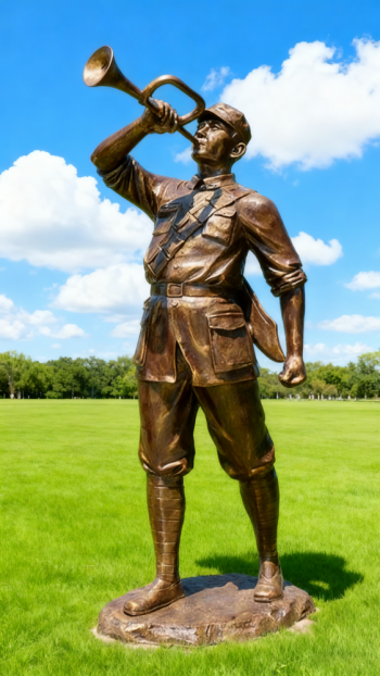 玻璃鋼仿銅紅軍雕塑 (25)