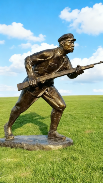玻璃鋼仿銅紅軍雕塑 (48)