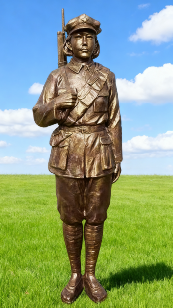 玻璃鋼仿銅紅軍雕塑 (55)