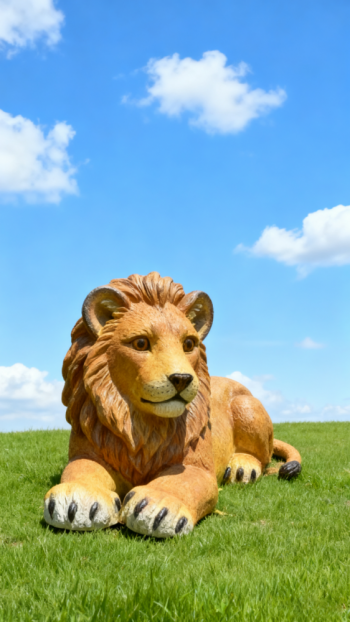 玻璃鋼仿真獅子雕塑 (5)