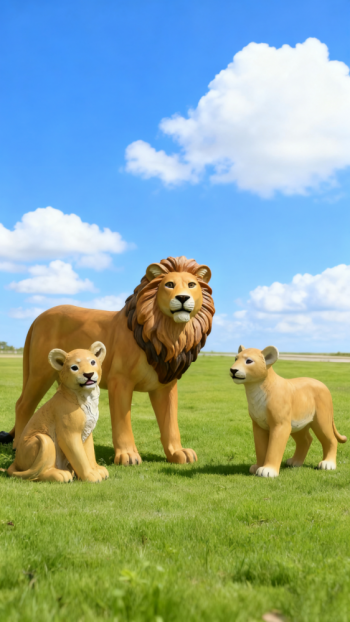 玻璃鋼仿真獅子雕塑 (25)