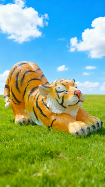 玻璃鋼仿真老虎雕塑 (2)