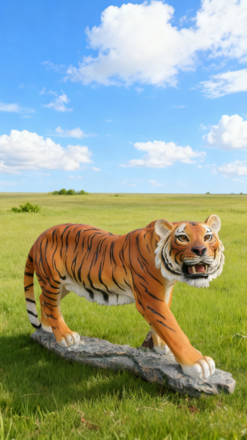 玻璃鋼仿真老虎雕塑 (4)