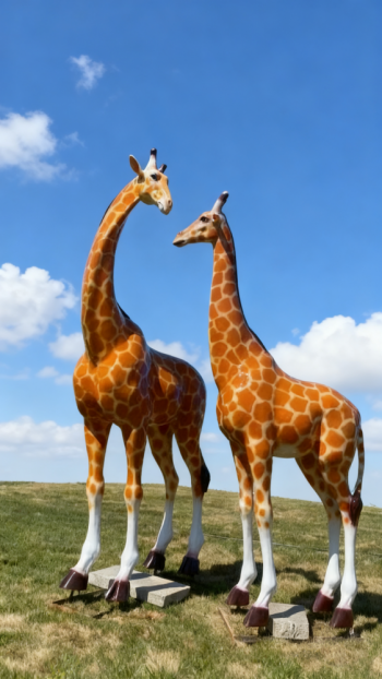 玻璃鋼仿真長頸鹿雕塑 (2)