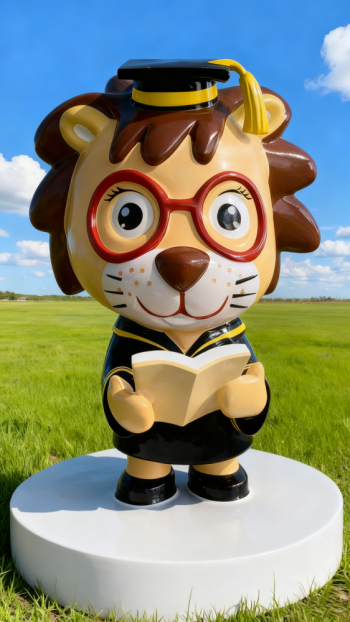 玻璃鋼卡通獅子雕塑 (13)