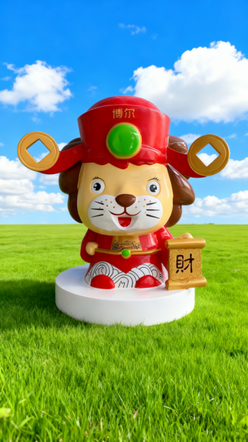 玻璃鋼卡通獅子雕塑 (21)