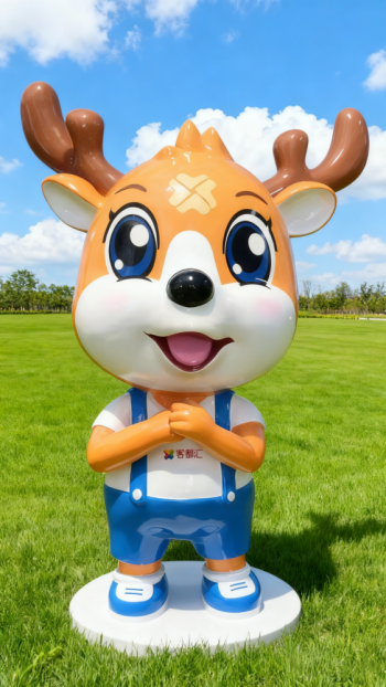 玻璃鋼卡通小鹿雕塑 (6)