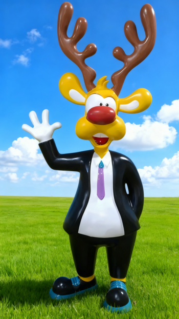 玻璃鋼卡通小鹿雕塑 (8)