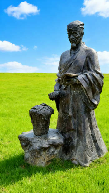 玻璃鋼仿銅李時(shí)珍雕塑 (13)