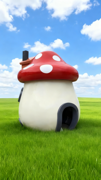 玻璃鋼卡通蘑菇屋 (12)