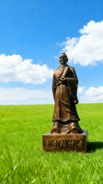 玻璃鋼仿銅張仲景雕塑 (10)