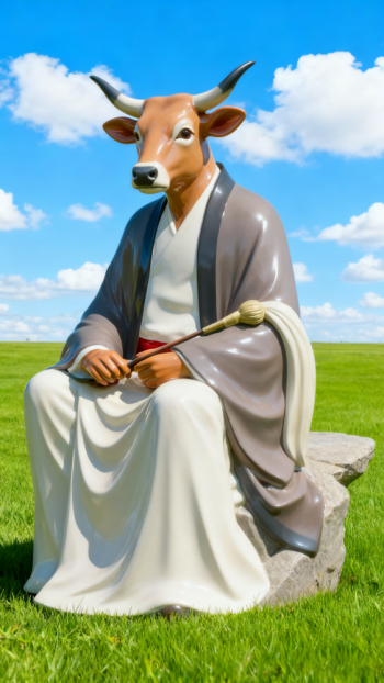 獸首人身十二生肖動物雕塑 (10)