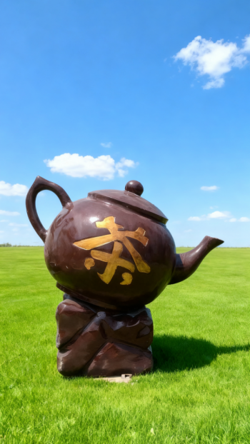 玻璃鋼茶壺雕塑 (7)