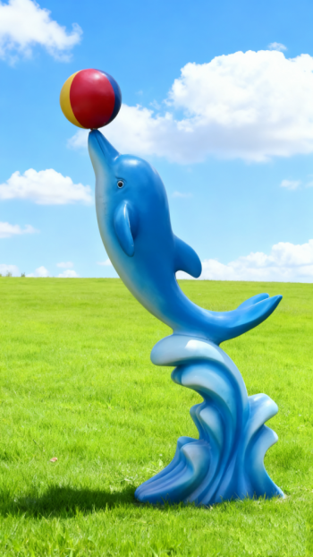 玻璃鋼海豚雕塑 (3)