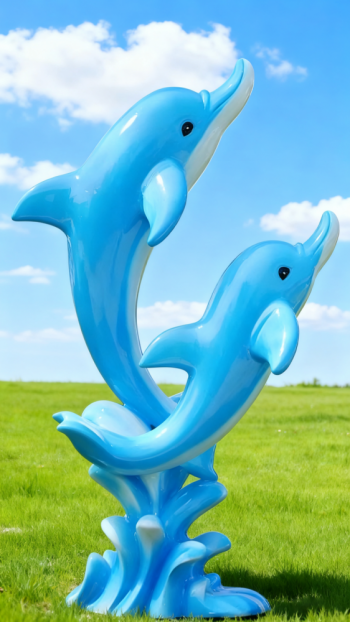 玻璃鋼海豚雕塑 (21)