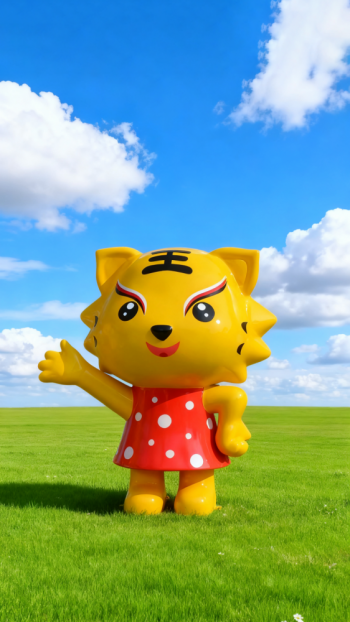 玻璃鋼卡通老虎雕塑 (6)