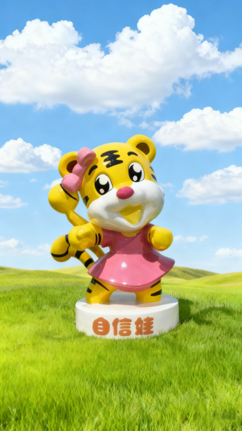 玻璃鋼卡通老虎雕塑 (9)