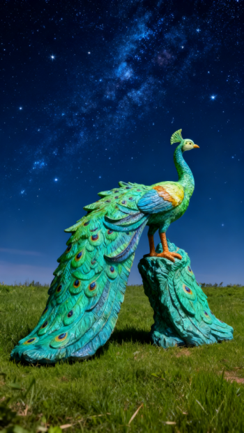 玻璃鋼仿真孔雀雕塑 (18)