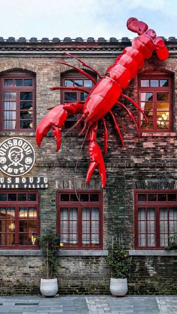 玻璃鋼龍蝦雕塑 (1)