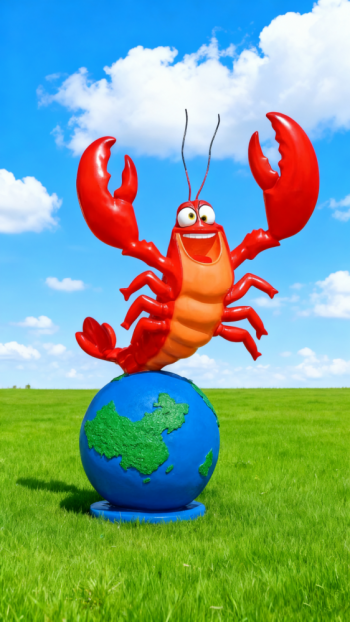 玻璃鋼龍蝦雕塑 (15)