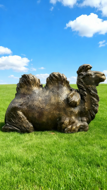 玻璃鋼駱駝仿銅雕塑 (6)