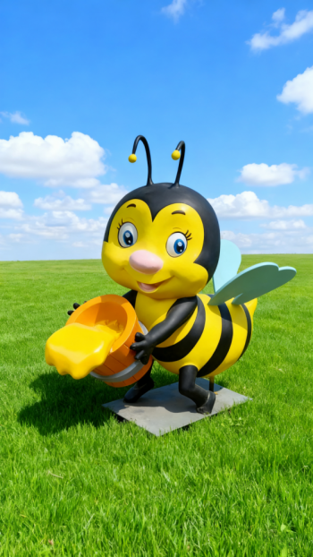 玻璃鋼卡通蜜蜂雕塑 (1)