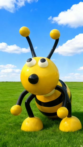 玻璃鋼卡通蜜蜂雕塑 (2)